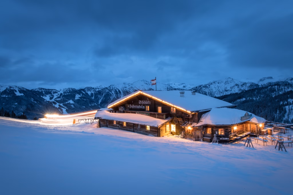 Skigebiet Flauchauwinkl-Kleinarl. Winterurlaub auf der Hubertusalm.